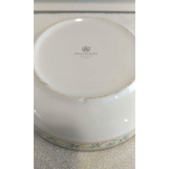 Pfaltzgraff French Quarter 8.5" stoneware banded shallow serving bowl dish - Picture 3 of 4